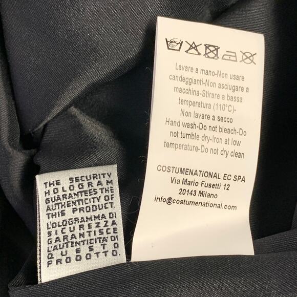 CoSTUME NATIONAL Size XS Black Silver Viscose Blend Two Tone Shift Dress - Picture 7 of 7